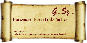 Goszman Szemirámisz névjegykártya